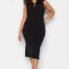 Trendyol Vrouwen Dik Geschorst V-hals Bodycon Plus Size Jurk -Trendyo Trendy Winkel 814x1200 32
