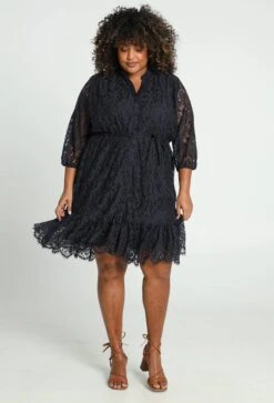 Paprika Korte, Effen Jurk Met Kant -Trendyo Trendy Winkel 817x1200 14