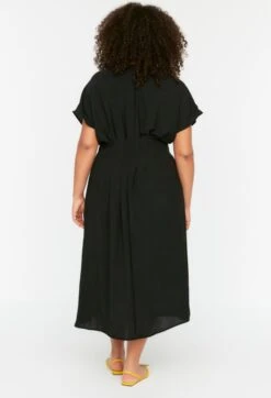 Trendyol Vrouwen Standaard Mouw Ronde Hals Basis Grote Maten Jurk -Trendyo Trendy Winkel 818x1200 21