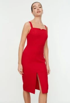 Trendyol Vrouwen Standaard Mouw Vierkante Kraag Bodycon Jurk -Trendyo Trendy Winkel 820x1200 13