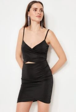 Trendyol Vrouwen Standaard Mouw V-hals Bodycon Jurk -Trendyo Trendy Winkel 820x1200 16