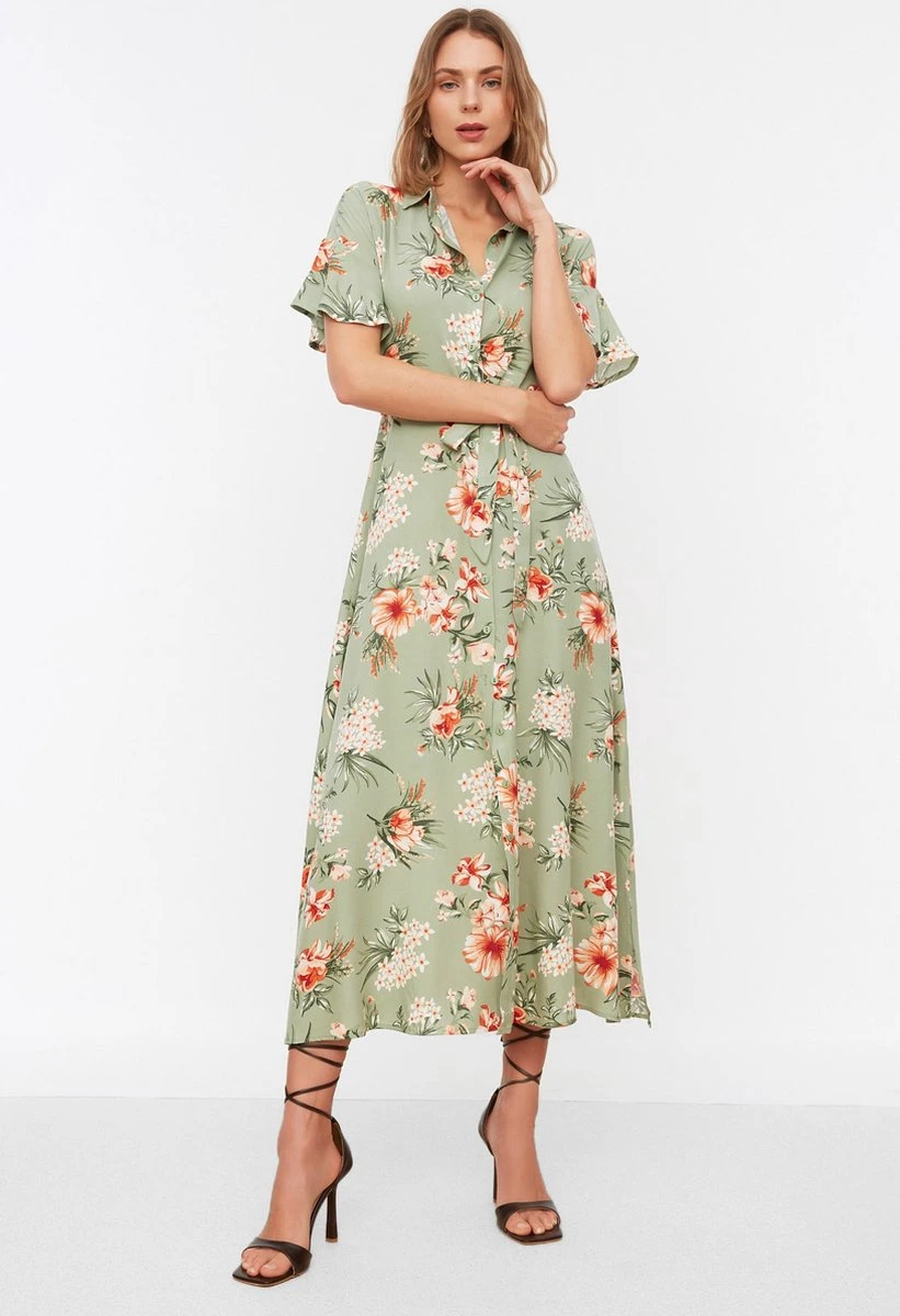 Trendyol Vrouwen Standaard Mouw Kraag Overhemdjurk Jurk 13 Trendyol Vrouwen Standaard Mouw Kraag Overhemdjurk Jurk - Afbeelding 11