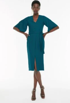 Trendyol Vrouwen Fluit Mouw V-hals Bodycon Jurk -Trendyo Trendy Winkel 822x1200 28