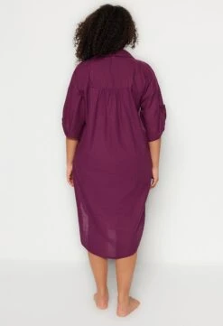 Trendyol Vrouwen Off-shoulder Ronde Hals Verschuiving Grote Maten Jurk -Trendyo Trendy Winkel 822x1200 35