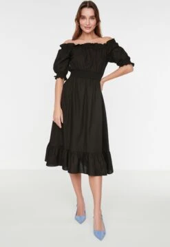 Trendyol Vrouwen Ballon Mouw Carmen Kraag Schaatser Jurk 15 Trendyol Vrouwen Ballon Mouw Carmen Kraag Schaatser Jurk -Trendyo Trendy Winkel 825x1200 13