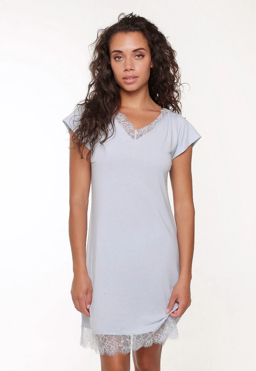 LingaDore Ballad Blue Pyjama Jurk Blauw XXL 3 LingaDore Ballad Blue Pyjama Jurk Blauw XXL