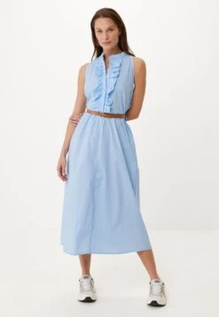 Mexx Maxi Jurk With Slit Dames - Baby Blauw - Maat XXL