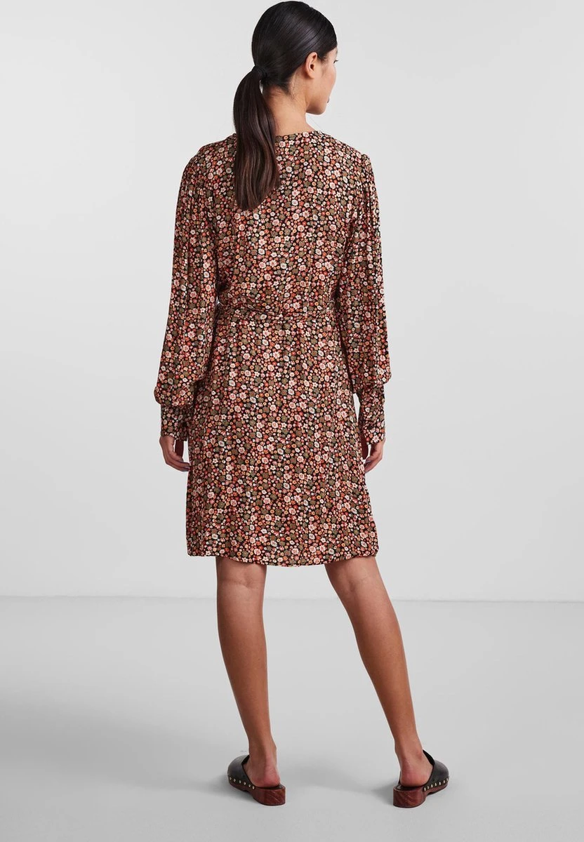 PIECES PCNYA LS WRAP DRESS Dames Jurk - Maat L 5 PIECES PCNYA LS WRAP DRESS Dames Jurk - Maat L - Afbeelding 3