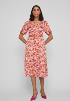 Vila Jurk Vinaria S/s Wrap Midi Dress/dc/su 14083215 Tigerlily/mis Dames Maat - 40 -Trendyo Trendy Winkel 838x1200 5