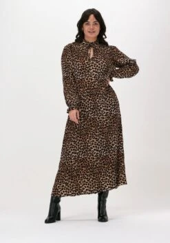 Moves Lavisa 2434 Jurken Dames - Kleedje - Rok - Jurk - Bruin - Maat 36