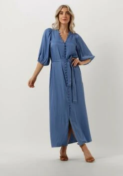 Freebird Wv-wash-satin-vis-23-1 Jurken Dames - Rok - Jurk - Blauw - Maat S