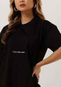 Calvin Klein Institutional Long T-shirt Dress Jurken Dames - Kleedje - Rok - Jurk - Zwart - Maat L -Trendyo Trendy Winkel 840x1200 188