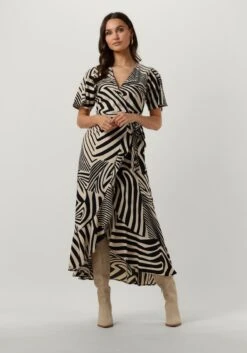 Object Objfaline Ss Wrap Long Dress Jurken Dames - Rok - Jurk - Zwart - Maat 40