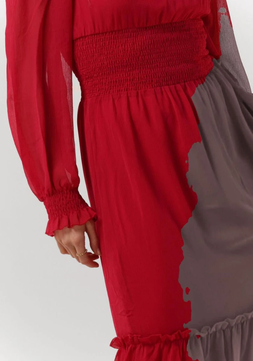 Na-kd Smocked Detail Ankle Dress Jurken Dames - Kleedje - Rok - Jurk - Rood - Maat 34 6 Na-kd Smocked Detail Ankle Dress Jurken Dames - Kleedje - Rok - Jurk - Rood - Maat 34 - Afbeelding 4