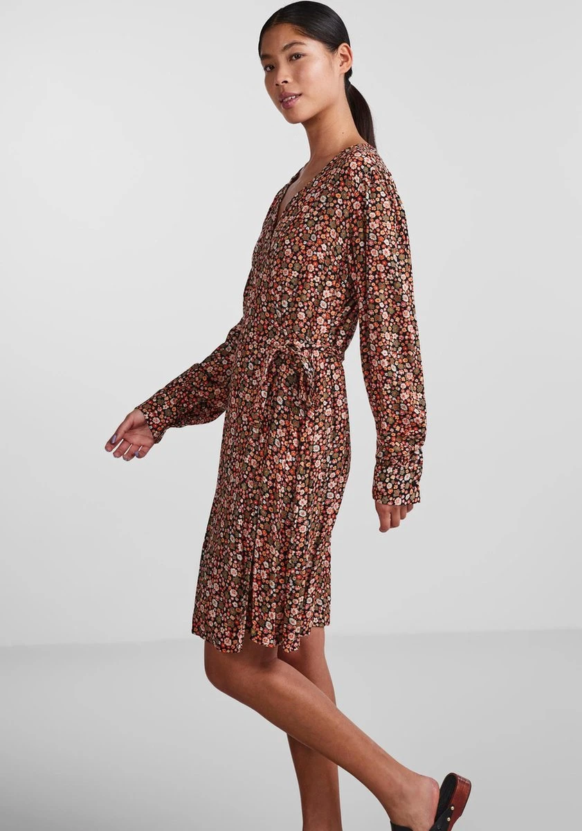 PIECES PCNYA LS WRAP DRESS Dames Jurk - Maat L 10 PIECES PCNYA LS WRAP DRESS Dames Jurk - Maat L - Afbeelding 8