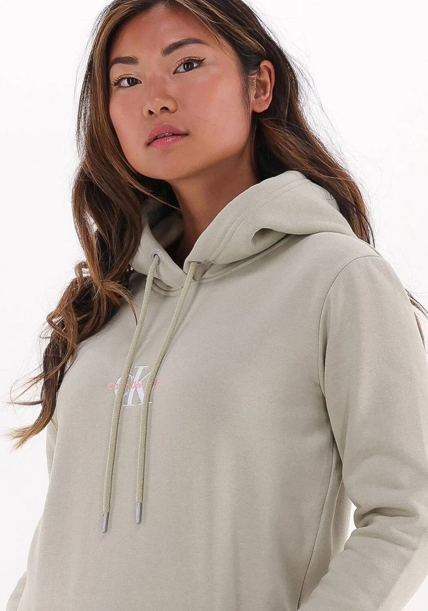 Calvin Klein Monogram Hoodie Dress Jurken Dames - Rok - Jurk - Beige - Maat S 5 Calvin Klein Monogram Hoodie Dress Jurken Dames - Rok - Jurk - Beige - Maat S - Afbeelding 3