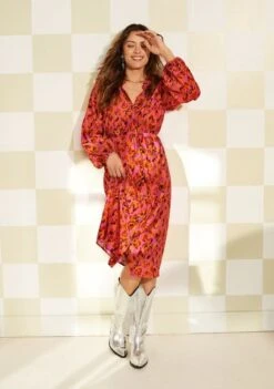 Ydence Dress Aline Jurken Dames - Rok - Jurk - Oranje - Maat M -Trendyo Trendy Winkel 845x1200 1