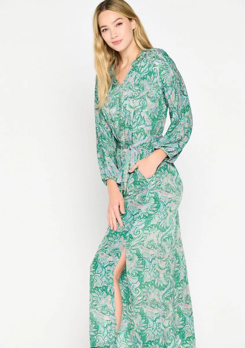 LOLALIZA Maxi-jurk Met Paisleyprint - Groen - Maat L/XL 3 LOLALIZA Maxi-jurk Met Paisleyprint - Groen - Maat L/XL