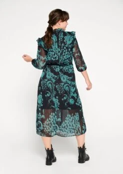 LOLALIZA Lange Jurk Met Ruches - Groen - Maat 42 -Trendyo Trendy Winkel 846x1200 18