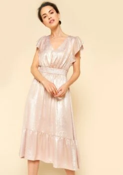 LOLALIZA Midi-jurk Voor Bruidsmeisjes - Nude - Maat 40