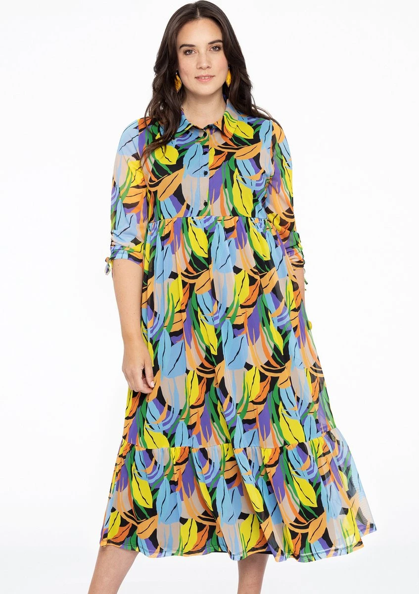 Yoek Jurk Met Ruches 6 Yoek Jurk Met Ruches - Afbeelding 4