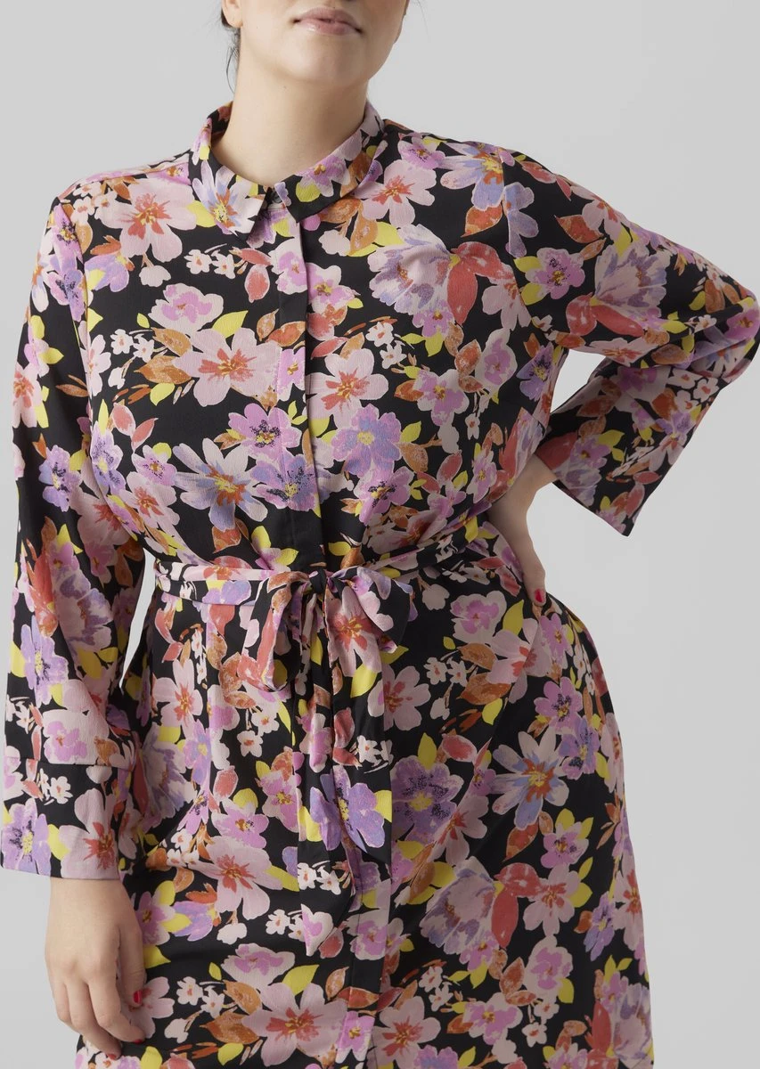 VERO MODA VMLUCIA LS ABK SHIRT DRESS WVN CUR Dames Jurk - Maat 52 6 VERO MODA VMLUCIA LS ABK SHIRT DRESS WVN CUR Dames Jurk - Maat 52 - Afbeelding 4