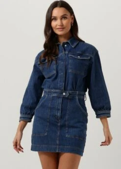 Guess Eliza Mini Dress Jurken Dames - Rok - Jurk - Blauw - Maat S -Trendyo Trendy Winkel 861x1200 8