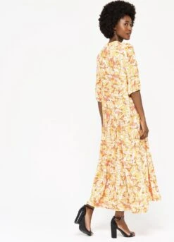 LOLALIZA Maxi-jurk Met Retroprint - Oranje - Maat 38 -Trendyo Trendy Winkel 863x1200 2