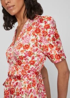 Vila Jurk Vinaria S/s Wrap Midi Dress/dc/su 14083215 Tigerlily/mis Dames Maat - 40 -Trendyo Trendy Winkel 865x1200 1