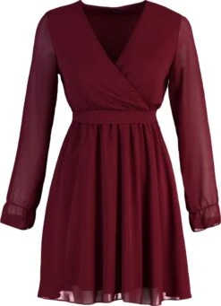 Trendyol Vrouwen Ballon Mouw Cache-coeur Schaatser Jurk -Trendyo Trendy Winkel 868x1200 2