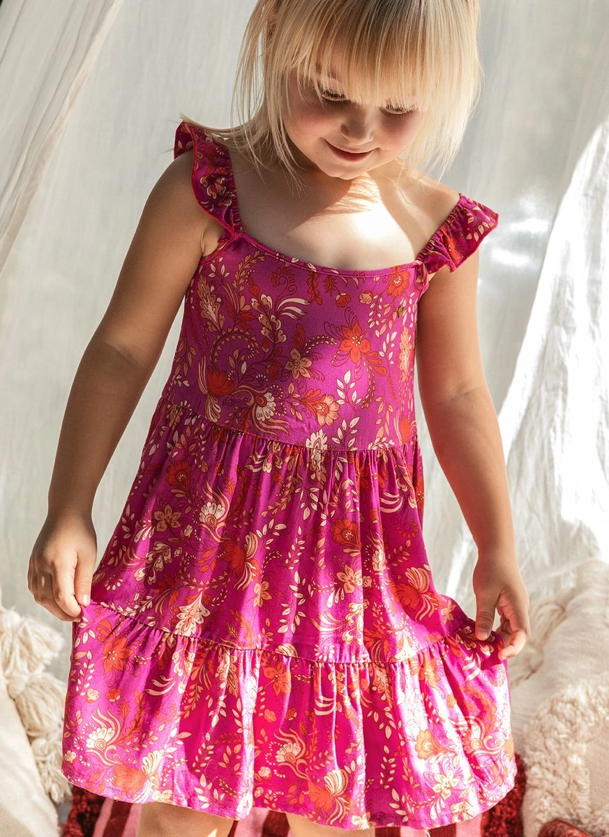 Looxs Revolution 2312-7856-994 Meisjes Jurk - Maat 98 - Roze Van Viscose 9 Looxs Revolution 2312-7856-994 Meisjes Jurk - Maat 98 - Roze Van Viscose - Afbeelding 7