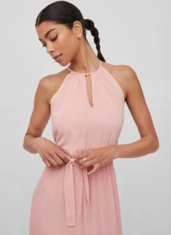 Vila Jurk Vijuliette Plisse Ankle Dress/bm/dc 14071709 Silver Pink Dames Maat - 42 -Trendyo Trendy Winkel 874x1200 1