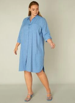 YESTA Jilke Jurk - Cornflower Blue - Maat 2(50) -Trendyo Trendy Winkel 876x1200 26