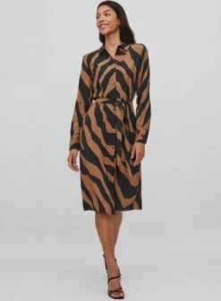 VILA VIDOGMA ZEB L/S MID CALF SHIRT DRESS/SU Dames Jurk - Maat 36 -Trendyo Trendy Winkel 882x1200 3