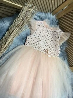 Merkloos Luxe Feestjurk-effen Jurk-tule Jurk-meisjes Jurk-galajurk-bruidsjurk-prinsessen Jurk-danseres Jurk-bruidsmeisjes-bruiloft-verjaardag-fotoshoot-doopsel-vormsel-lente Feest-ballet- Lichte Zalmkleur-bloem-pailletten-katoen Polyester-2 Jaar (maat 92) -Trendyo Trendy Winkel 899x1200 13