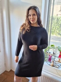 Only Carmakoma Cardary Jurk Zwart Glitter Maat L 50/52