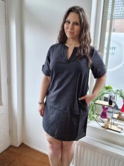 Zhenzi Kyleigh Jurk/tuniek Zwart M 46/48