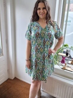 Zhenzi Journee Jurk Groen/blauw M 46/48 -Trendyo Trendy Winkel 899x1200 67