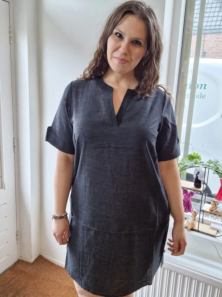 Zhenzi Kyleigh Jurk/tuniek Zwart S 42/44 5 Zhenzi Kyleigh Jurk/tuniek Zwart S 42/44 - Afbeelding 3