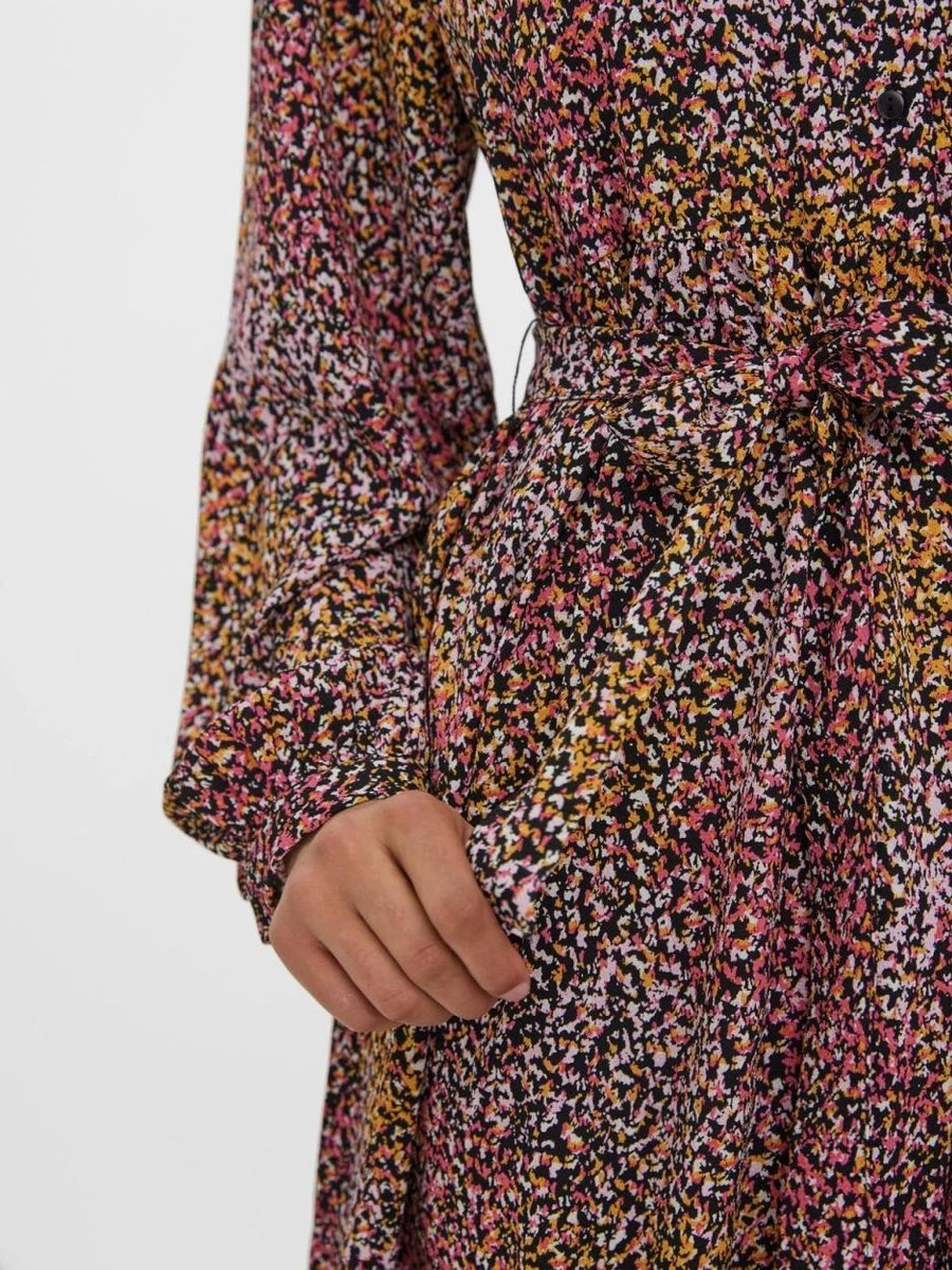 VERO MODA VMLOTUS L/S SHIRT DRESS WVN GA BTQ Dames Jurk - Maat S 7 VERO MODA VMLOTUS L/S SHIRT DRESS WVN GA BTQ Dames Jurk - Maat S - Afbeelding 5