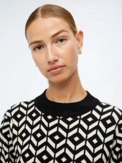 OBJECT OBJTHESS L/S JACQUARD KNIT DRESS Dames Jurk - Maat M -Trendyo Trendy Winkel 900x1200 11