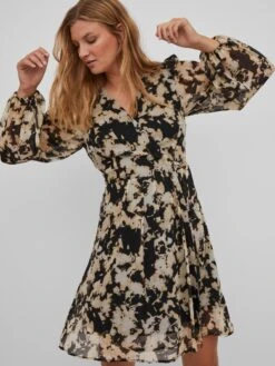 VILA VIRINA KIT L/S SHORT WRAP KNEE DRESS/SU Dames Jurk - Maat 38 -Trendyo Trendy Winkel 900x1200 115