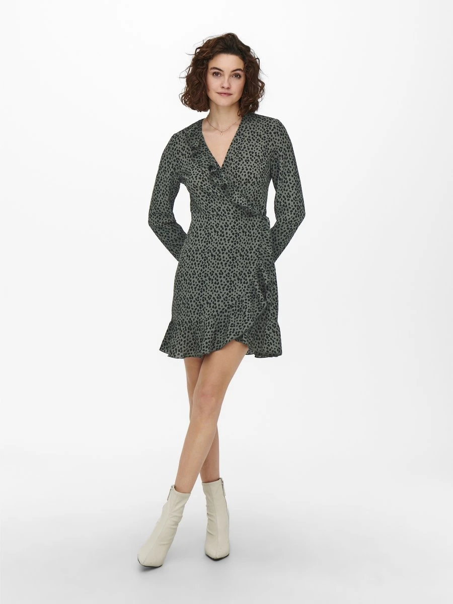 ONLY ONLCARLY L/S WRAP SHORT DRESS NOOS WVN Dames Jurk - Maat 40 5 ONLY ONLCARLY L/S WRAP SHORT DRESS NOOS WVN Dames Jurk - Maat 40 - Afbeelding 3
