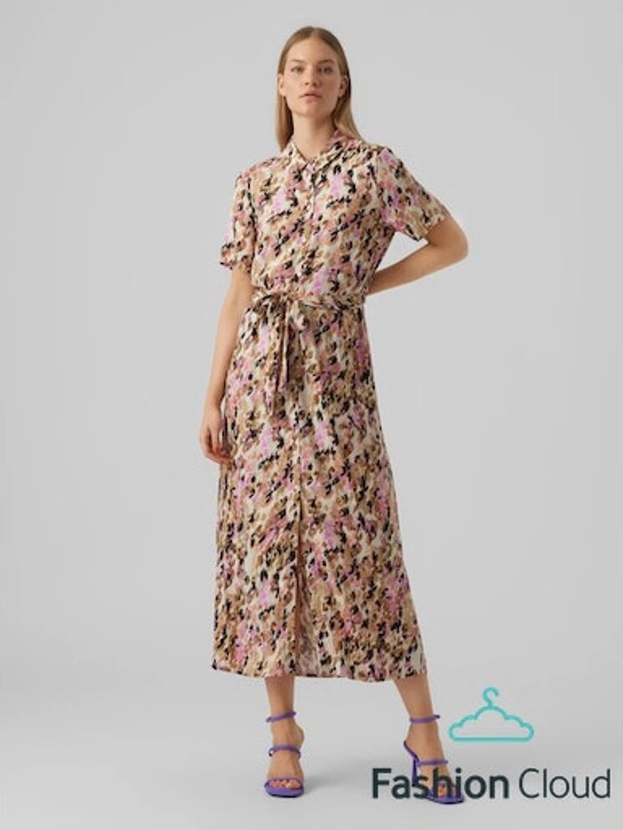 Vero Moda Jurk Vmeasy S/s Long Shirt Dress R1 Wvn 10286792 Tigers Eye/ina Dames Maat - M 8 Vero Moda Jurk Vmeasy S/s Long Shirt Dress R1 Wvn 10286792 Tigers Eye/ina Dames Maat - M - Afbeelding 6