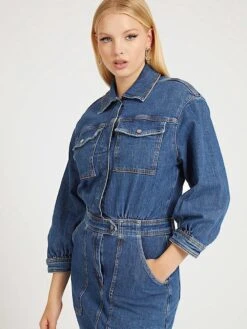 Guess Eliza Mini Dress Jurken Dames - Rok - Jurk - Blauw - Maat S -Trendyo Trendy Winkel 900x1200 221