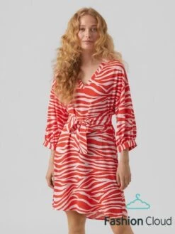 Vero Moda Jurk Vmseba 3/4 Abk Dress Wvn Ga Btq 10287798 Bittersweet/seba Dames Maat - L -Trendyo Trendy Winkel 900x1200 238