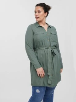 VERO MODA VMBUMPY L/S SHIRT DRESS WVN CURVE NOOS Dames Jurk - Maat 50 -Trendyo Trendy Winkel 900x1200 262