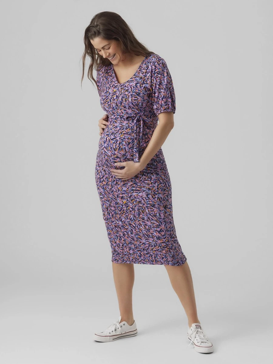 Mamalicious MAMA.LICIOUS MLWANESSA 24 JRS MIDI DRESS A. Dames Jurk - Maat L 4 Mamalicious MAMA.LICIOUS MLWANESSA 24 JRS MIDI DRESS A. Dames Jurk - Maat L - Afbeelding 2