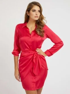 Guess ES LS Alya Dames Jurk - Karma Pink - Maat M -Trendyo Trendy Winkel 900x1200 52