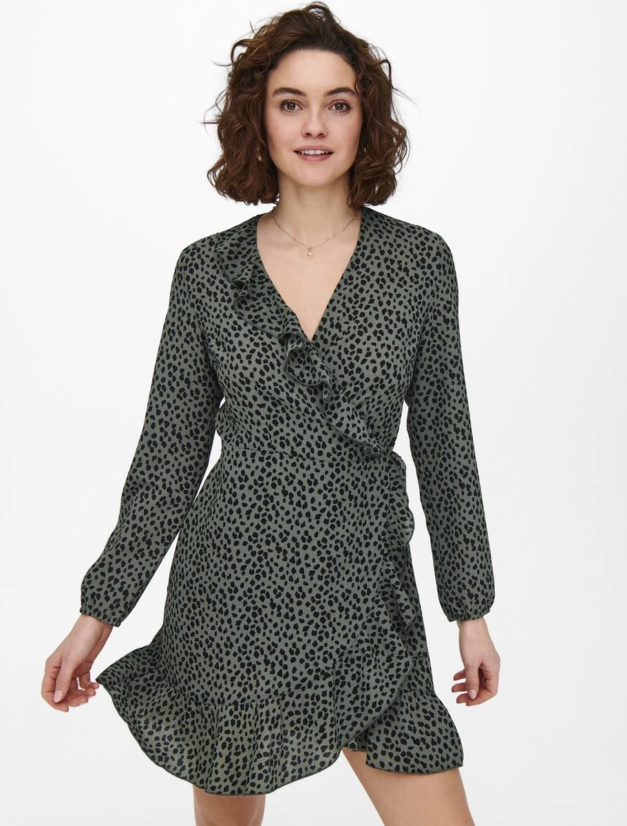 ONLY ONLCARLY L/S WRAP SHORT DRESS NOOS WVN Dames Jurk - Maat 42 7 ONLY ONLCARLY L/S WRAP SHORT DRESS NOOS WVN Dames Jurk - Maat 42 - Afbeelding 5